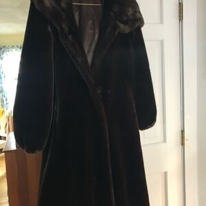 Jones New York faux fur coat with hood